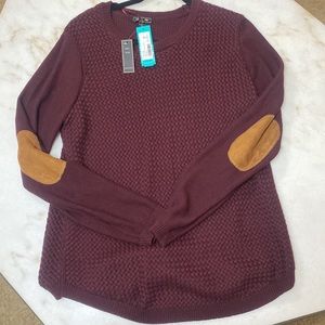 Sweaters | Lety Me Josey Elbow Patch Sweater Nwt Size Large | Poshmark